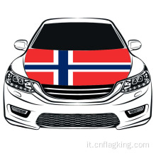 La bandiera della Coppa del Mondo Norvegia Bandiera del cofano dell&#39;auto 100 * 150 cm